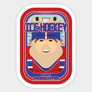 Ice Hockey Red and Blue - Faceov Puckslapper - Sven version Sticker